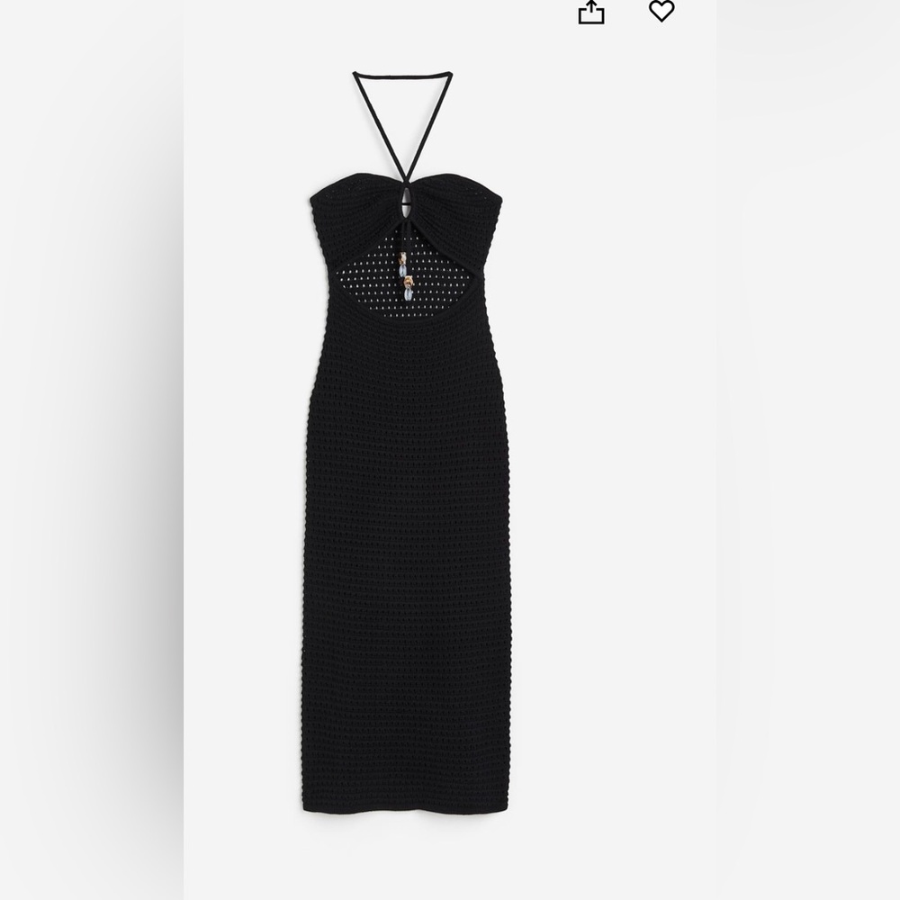 Crochet halter dress worn once black from
Hm XS